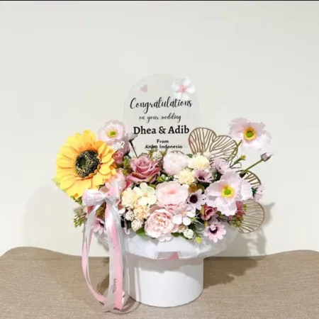 Bloom Box Akrilik Ucapan Wedding Leuwiliang